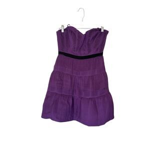 NWT BCBG Maxazria Purple HOCO Homecoming Winter Formal Y2K Halter Dress Size 8